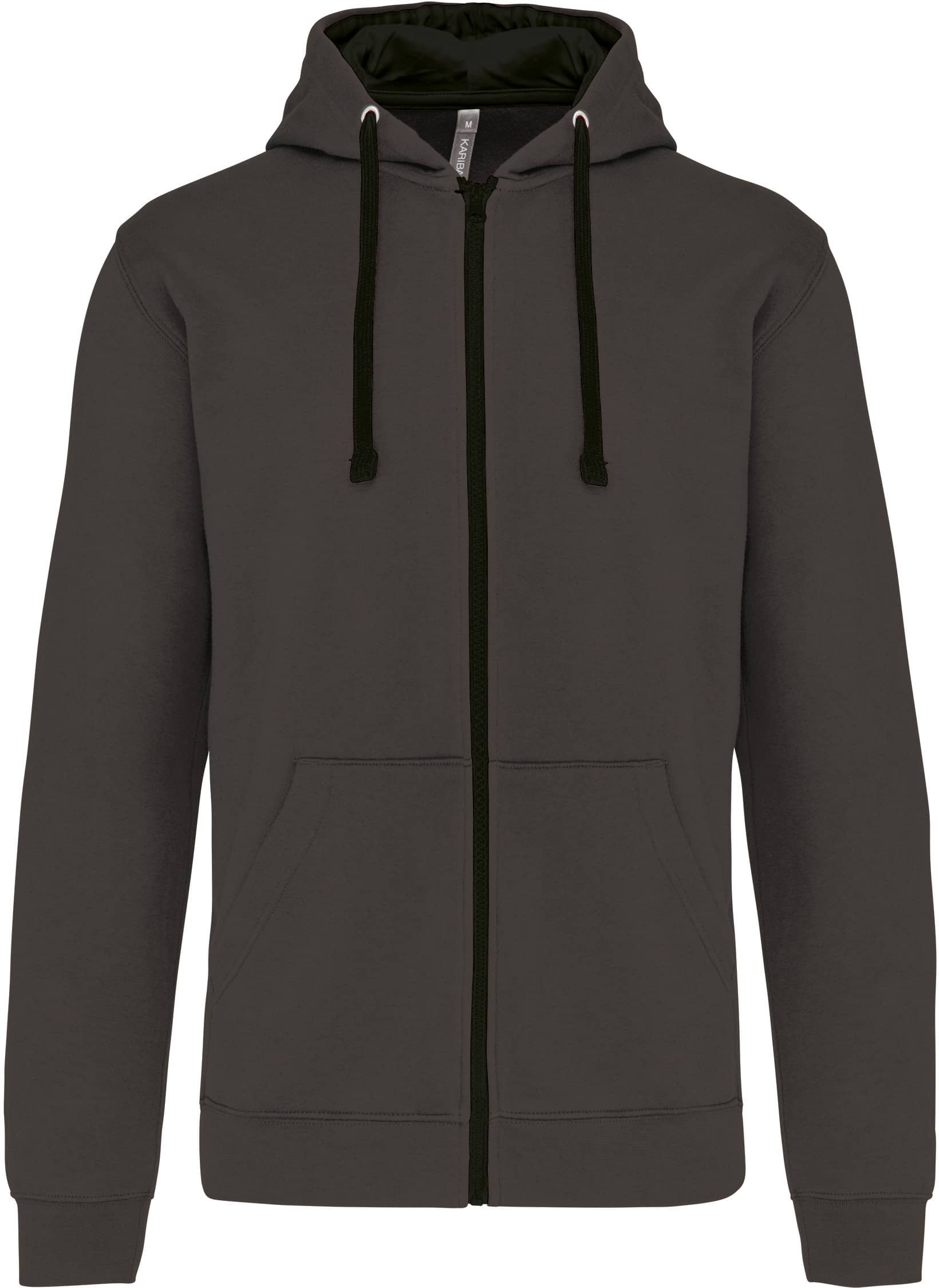 Herren-Kapuzensweatshirt Bicolor mit Reißverschluss