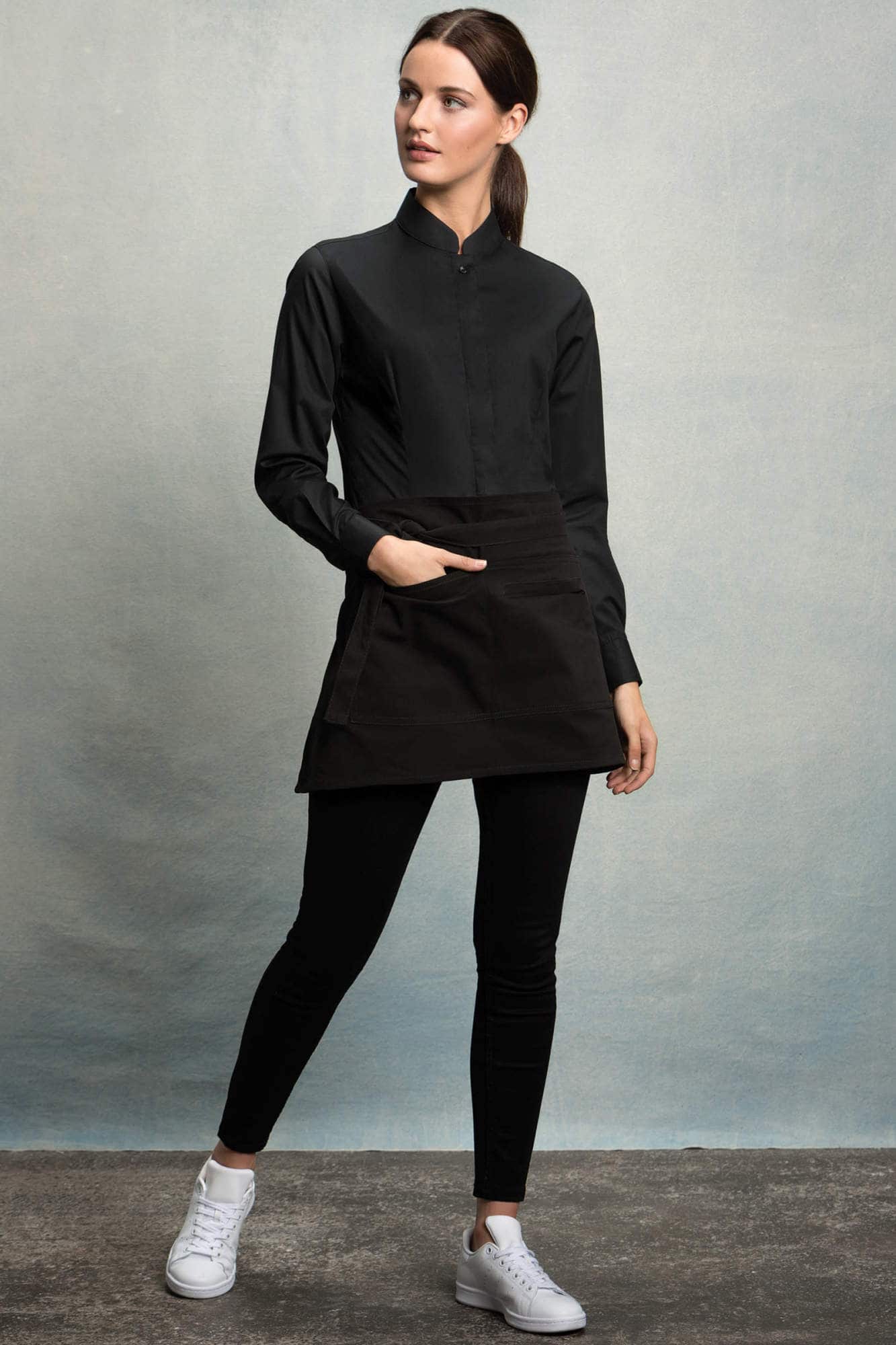 Women´s Tailored Fit Shirt Mandarin Collar Long Sleeve