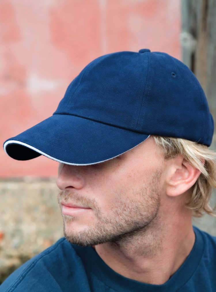 Memphis Brushed Cotton Low Profile Sandwich Peak Cap