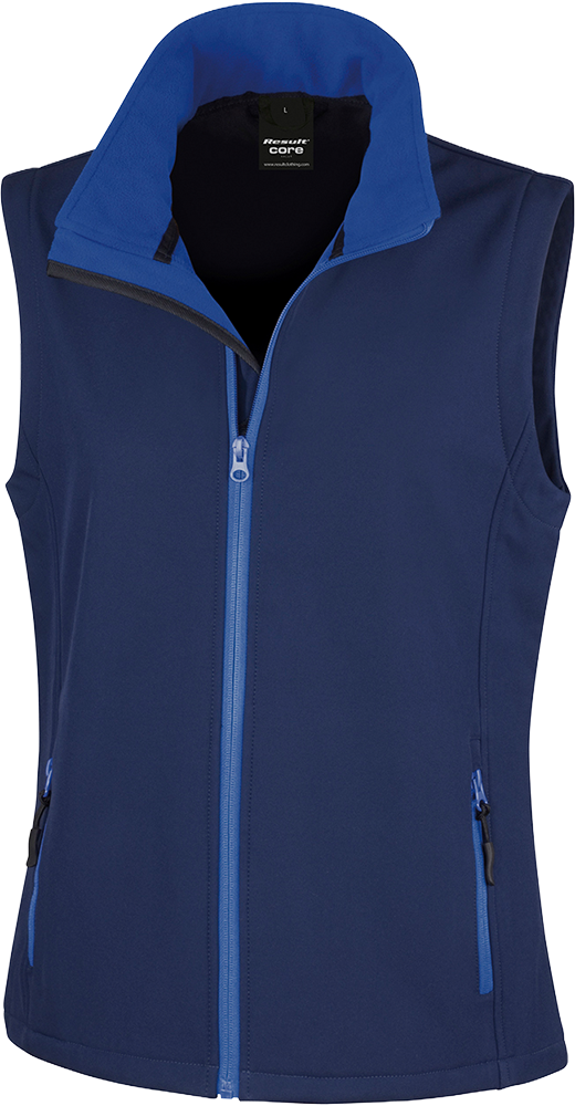 Women´s Printable Softshell Bodywarmer with Recycled Fleece Inner