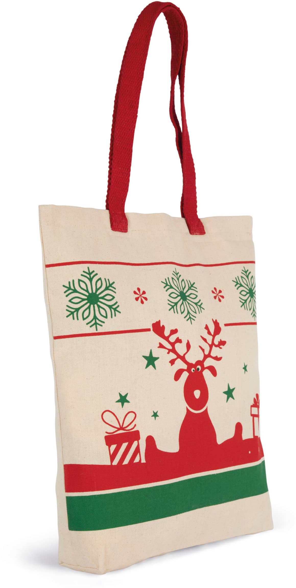 Einkaufstasche mit Weihnachtsmotiven - farbig