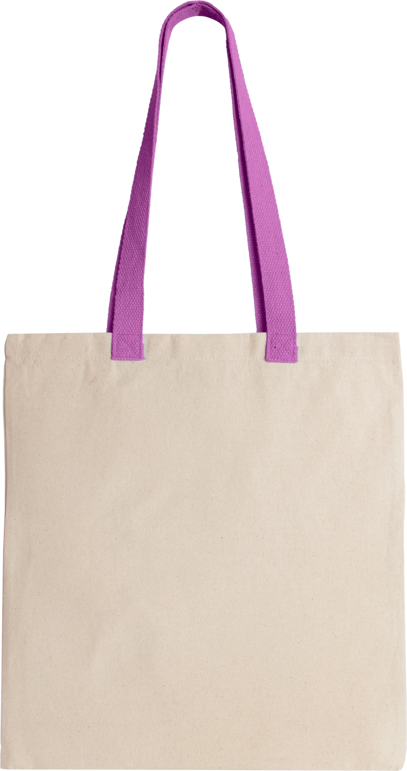 Flache Shoppingtasche aus Tuch mit kontrastfarbenem Griff