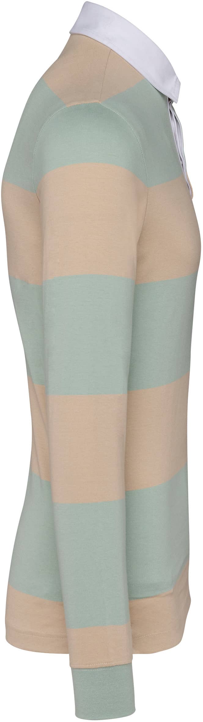 Gestreiftes Polohemd mit langen Ärmeln, Unisex