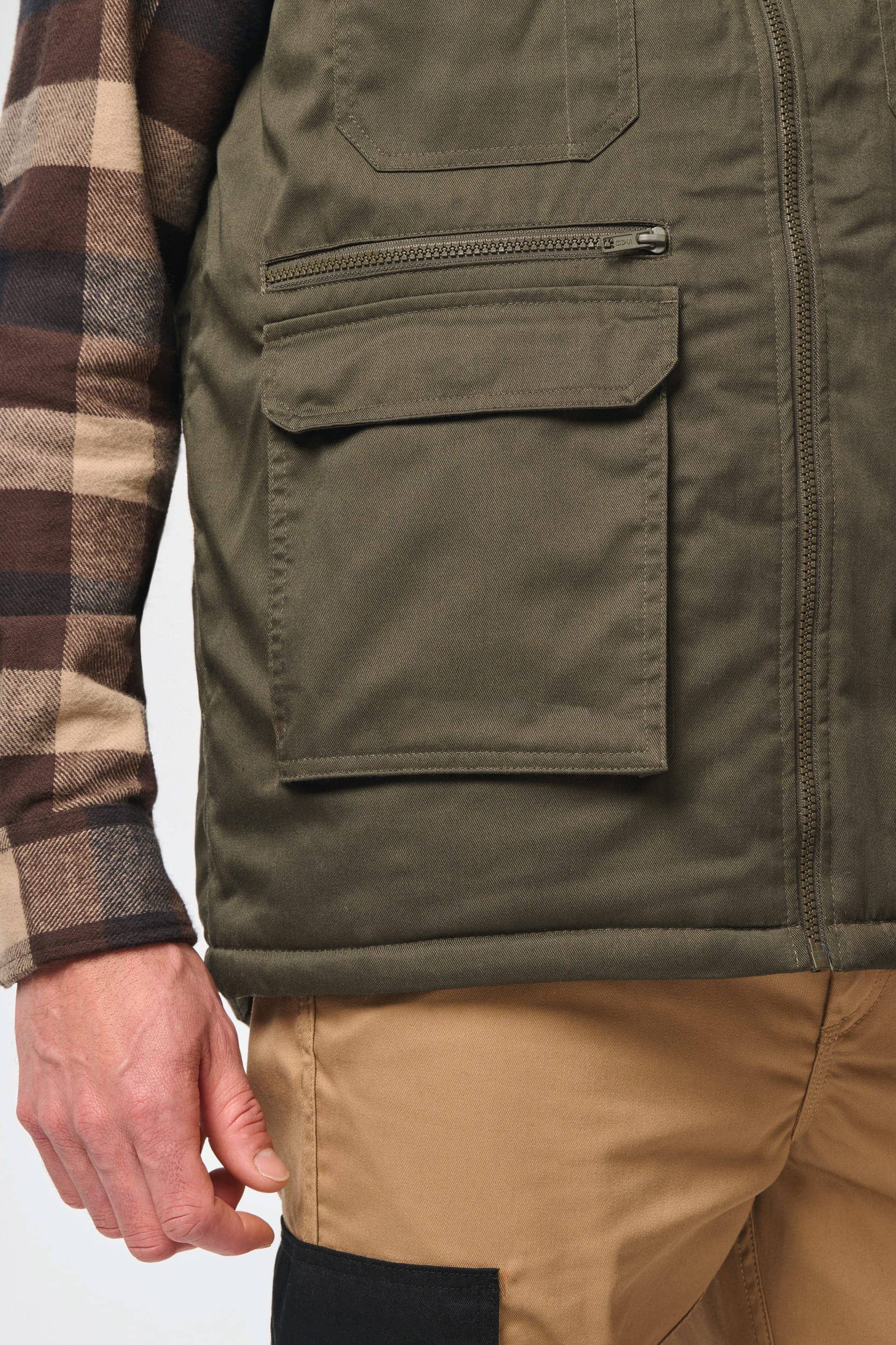 Gefütterte Unisex-Weste aus  Baumwollpolyester 607