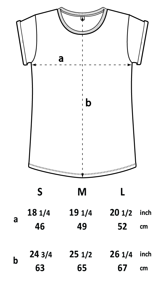Women`s Rolled Up Sleeve Organic
