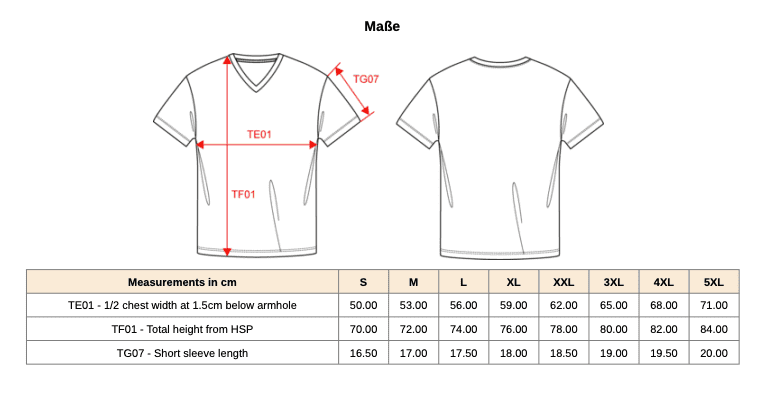 Herren-T-Shirt Bio150IC mit V-Ausschnitt