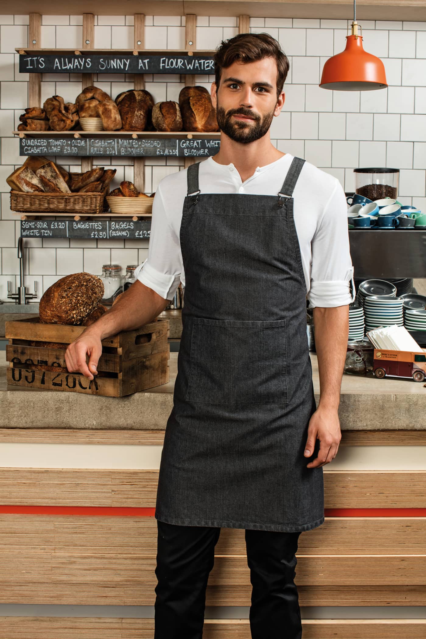 Cross Back Barista Bib Apron