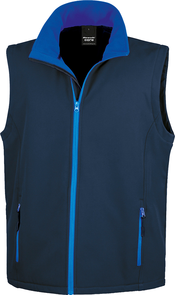Men's Printable Softshell Bodywarmer with Recycled Fleece Inner