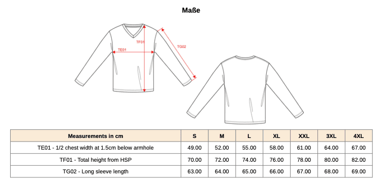 Men`s long-sleeved V-Neck T-shirt