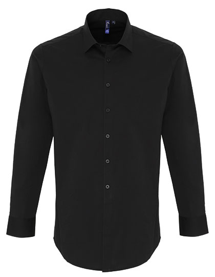 Men´s Stretch Fit Poplin Long Sleeve Cotton Shirt