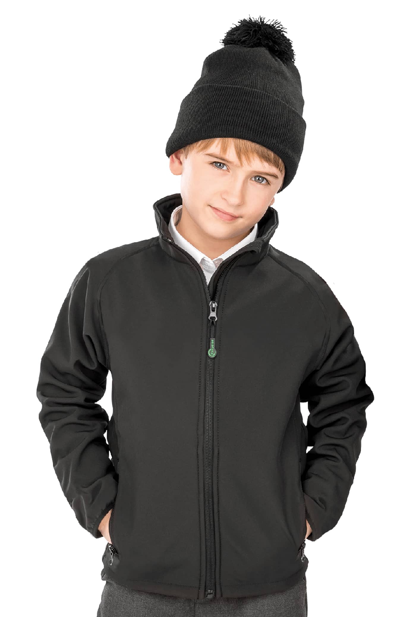 Recycled 2-Layer Printable Junior Softshell Jacket