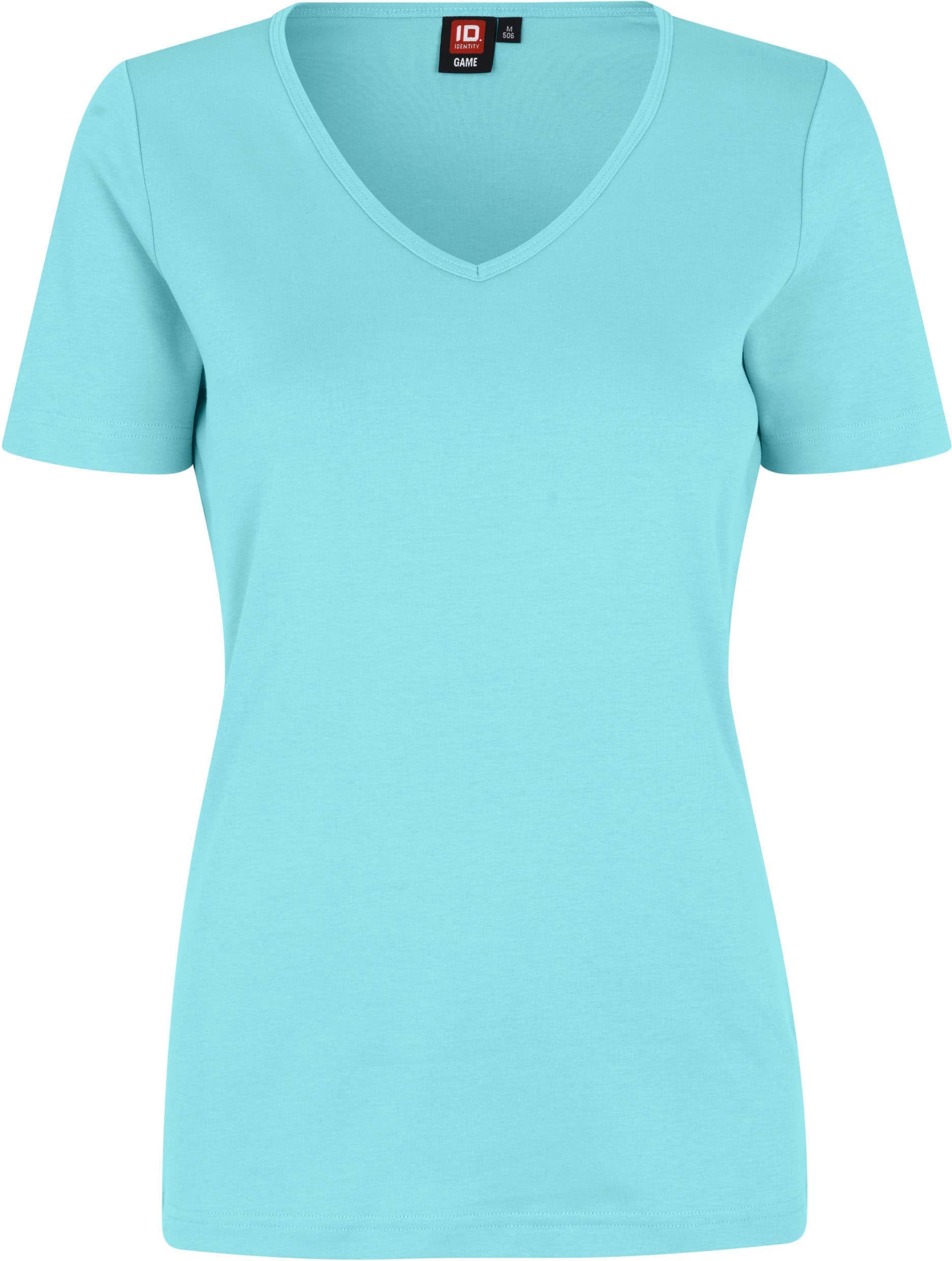 Interlock T-Shirt mit V-Ausschnitt