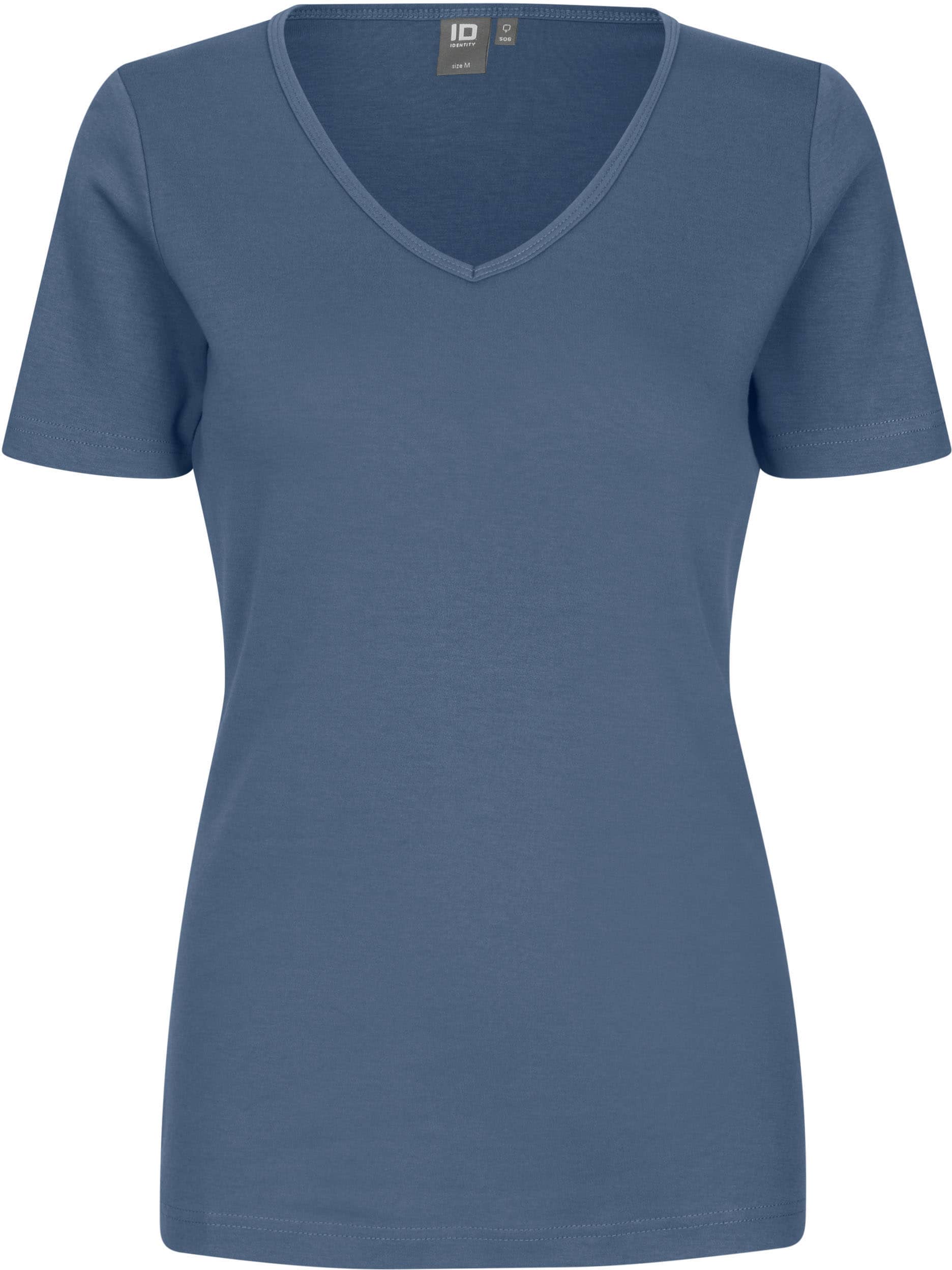 Interlock T-Shirt mit V-Ausschnitt
