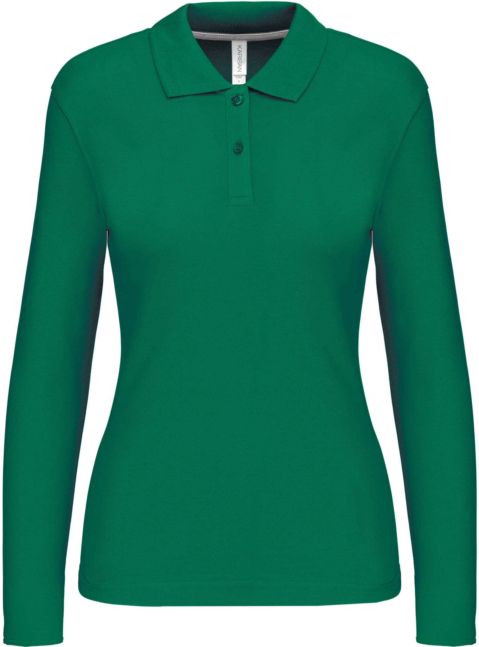 Damen Piqué Poloshirt Langarm