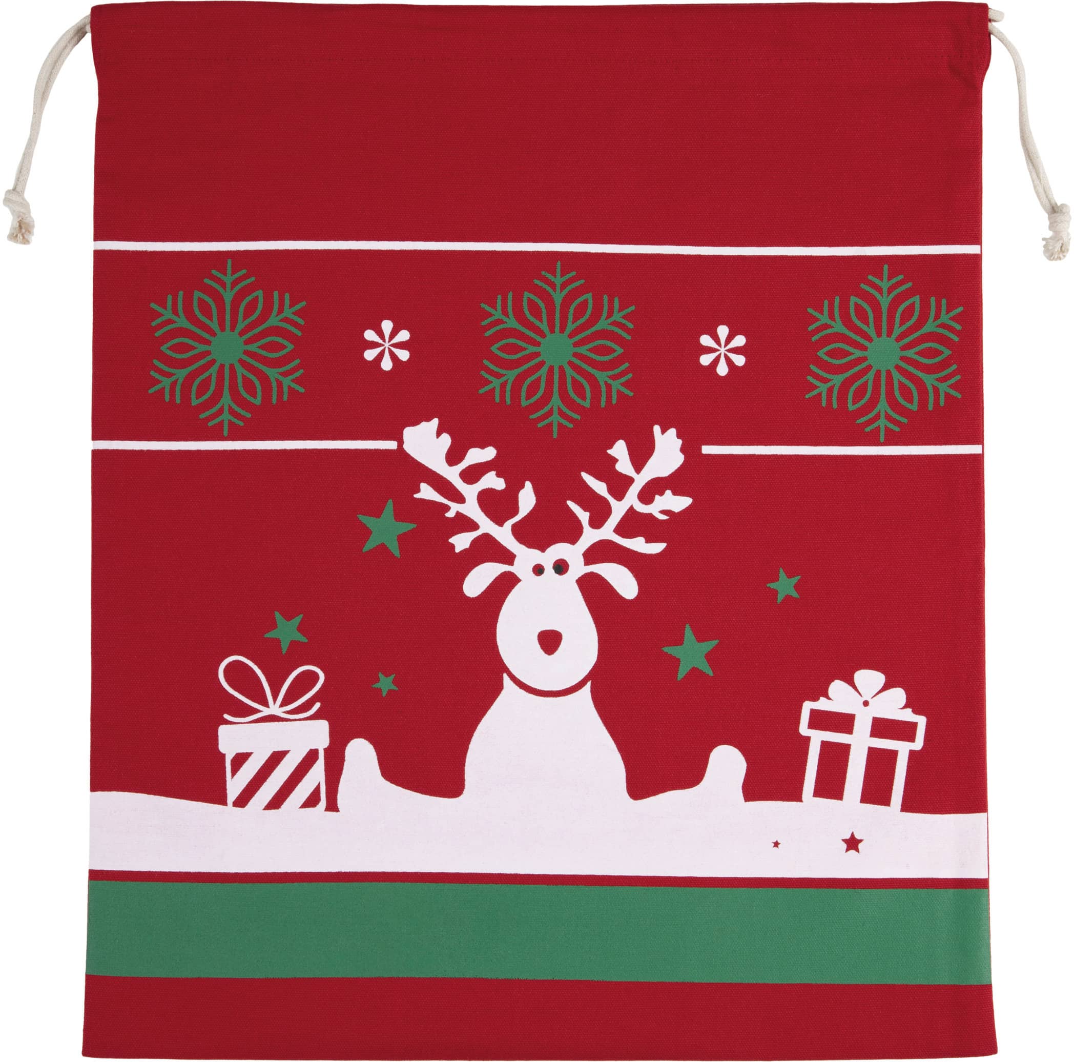 Tasche mit Kordel und Weihnachtsmotiven