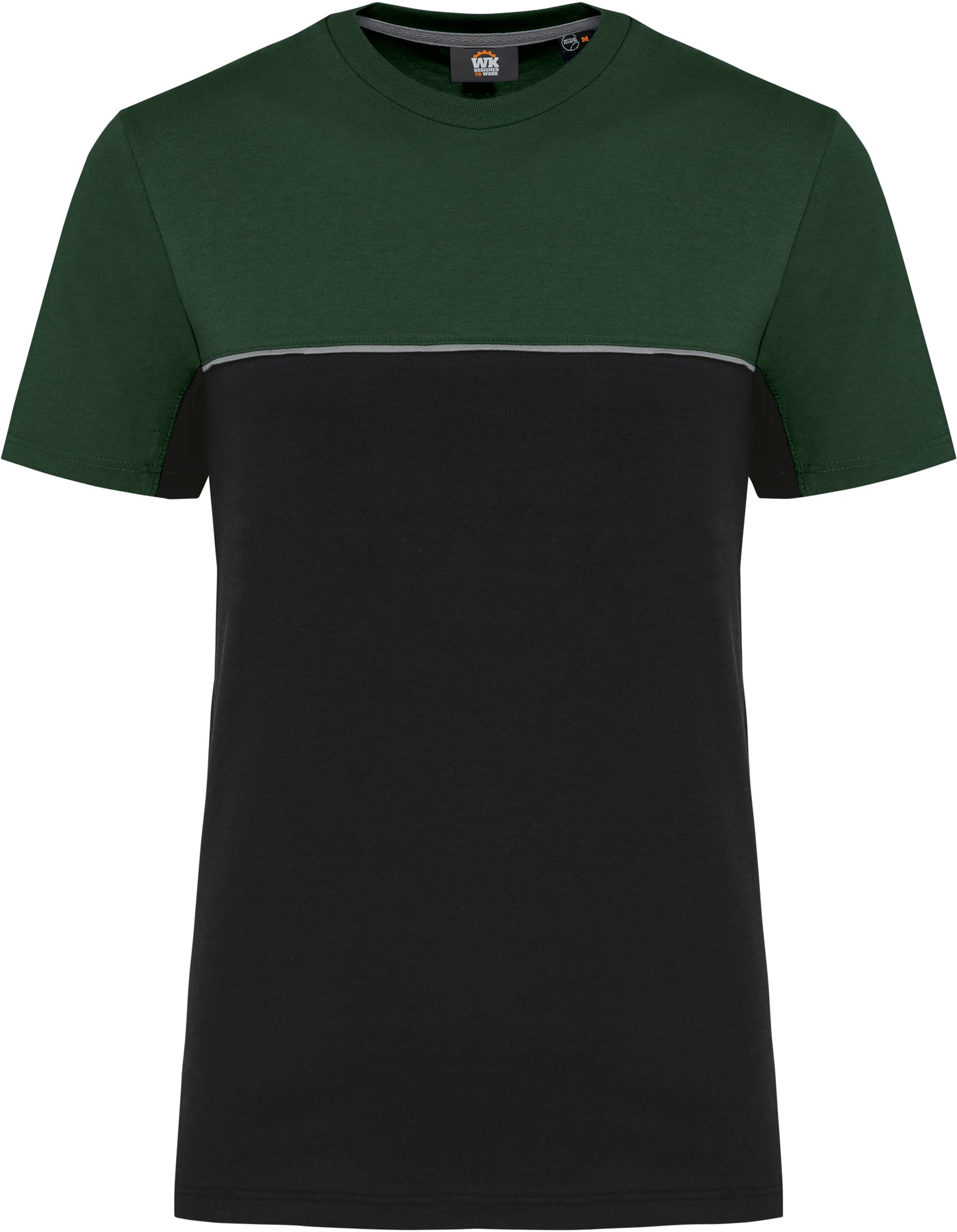 Zweifarbiges umweltfreundliches Unisex-T-Shirt mit kurzen Ärmeln