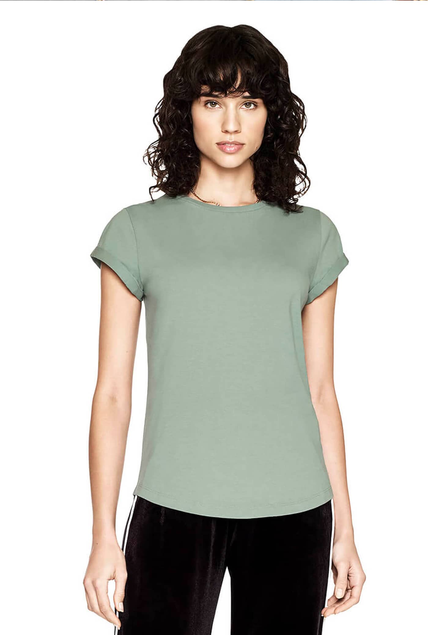 Women`s Rolled Up Sleeve Organic