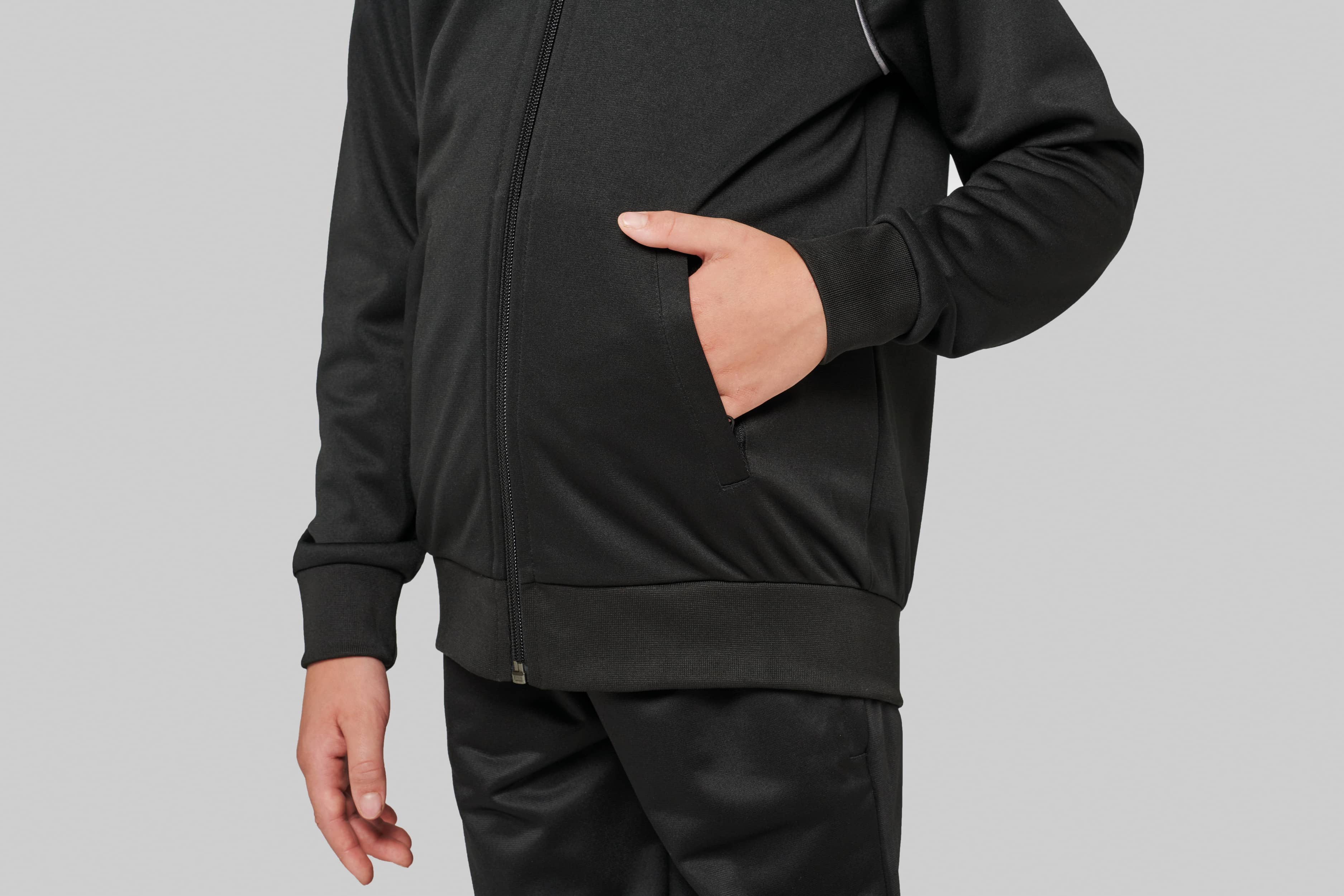 Trainingsjacke mit Reißverschluss und Paspel für Kinder