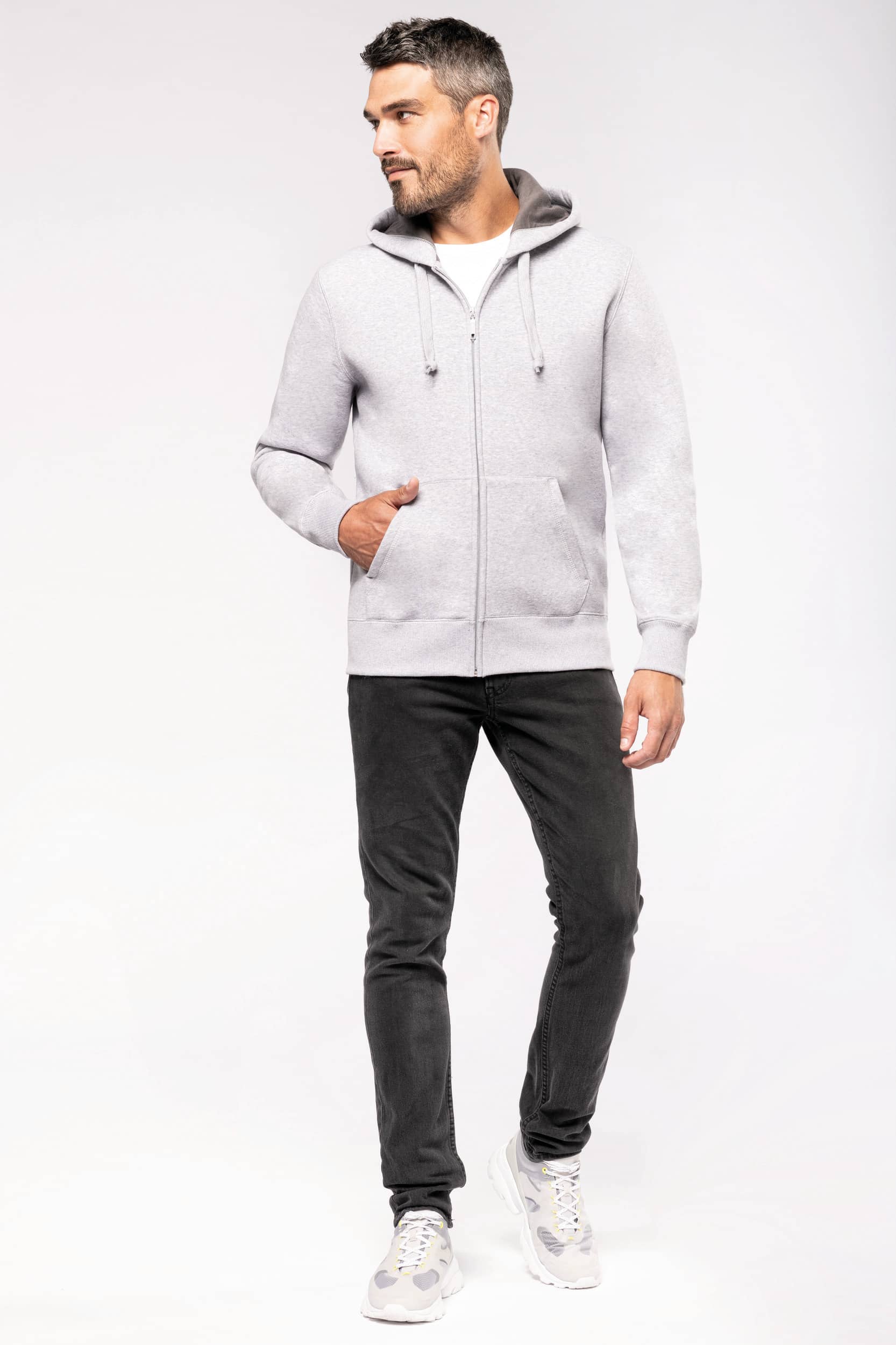 Kapuzensweatshirt mit Reißverschluss 444