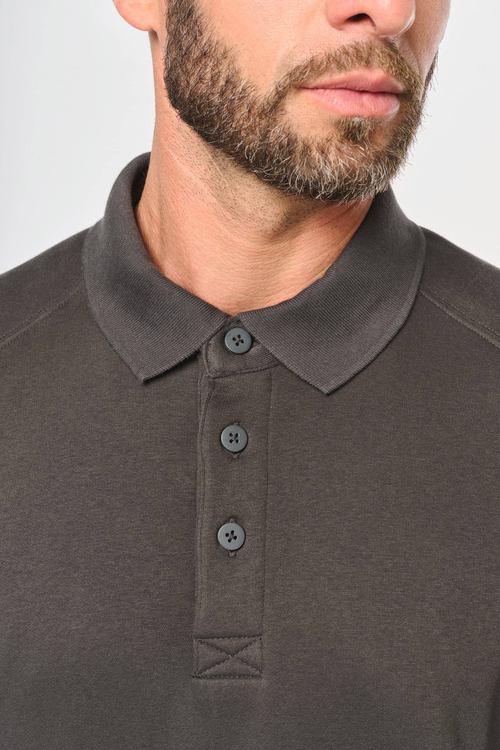 Sweatshirt mit Polokragen