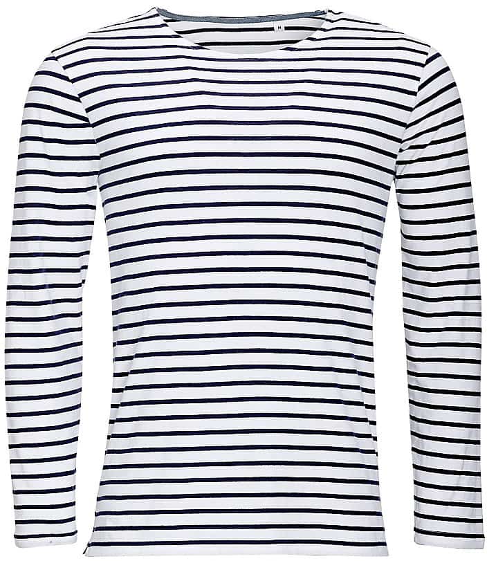 Men´s Long Sleeve Striped T-Shirt Marine