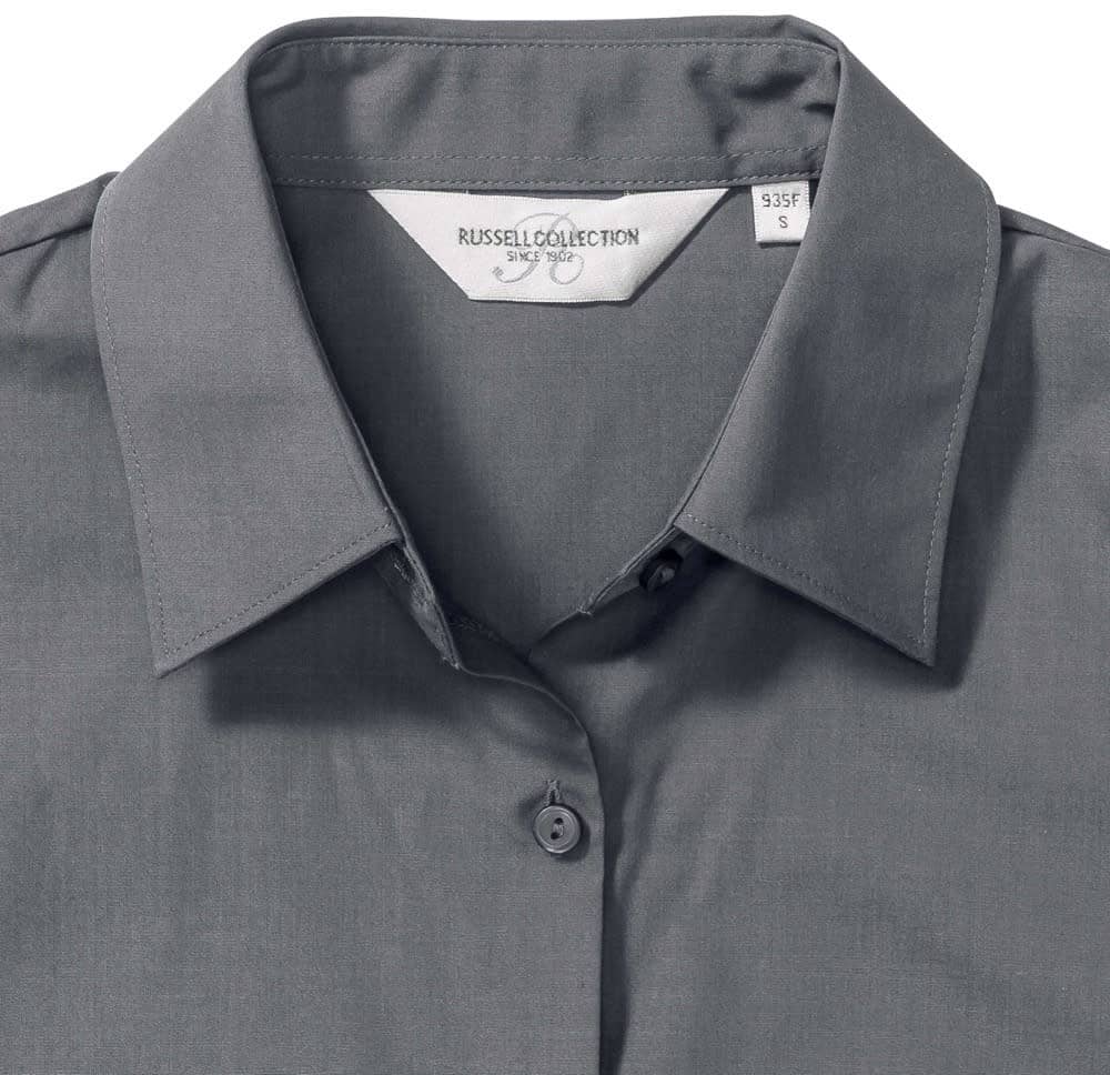 Ladies' Short Sleeve Classic Polycotton Poplin Shirt