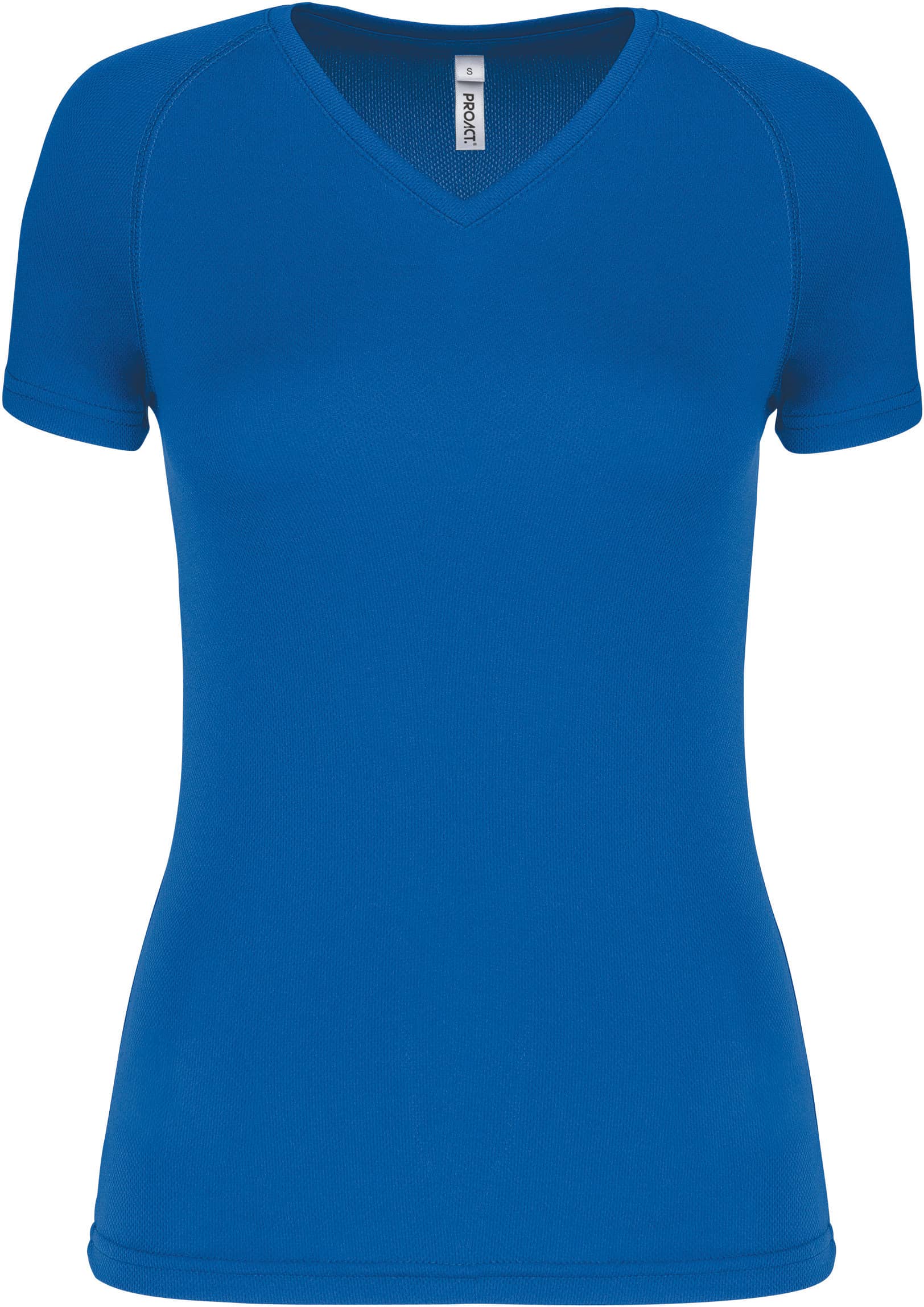 Damen Kurzarm-Sportshirt mit V-Ausschnitt