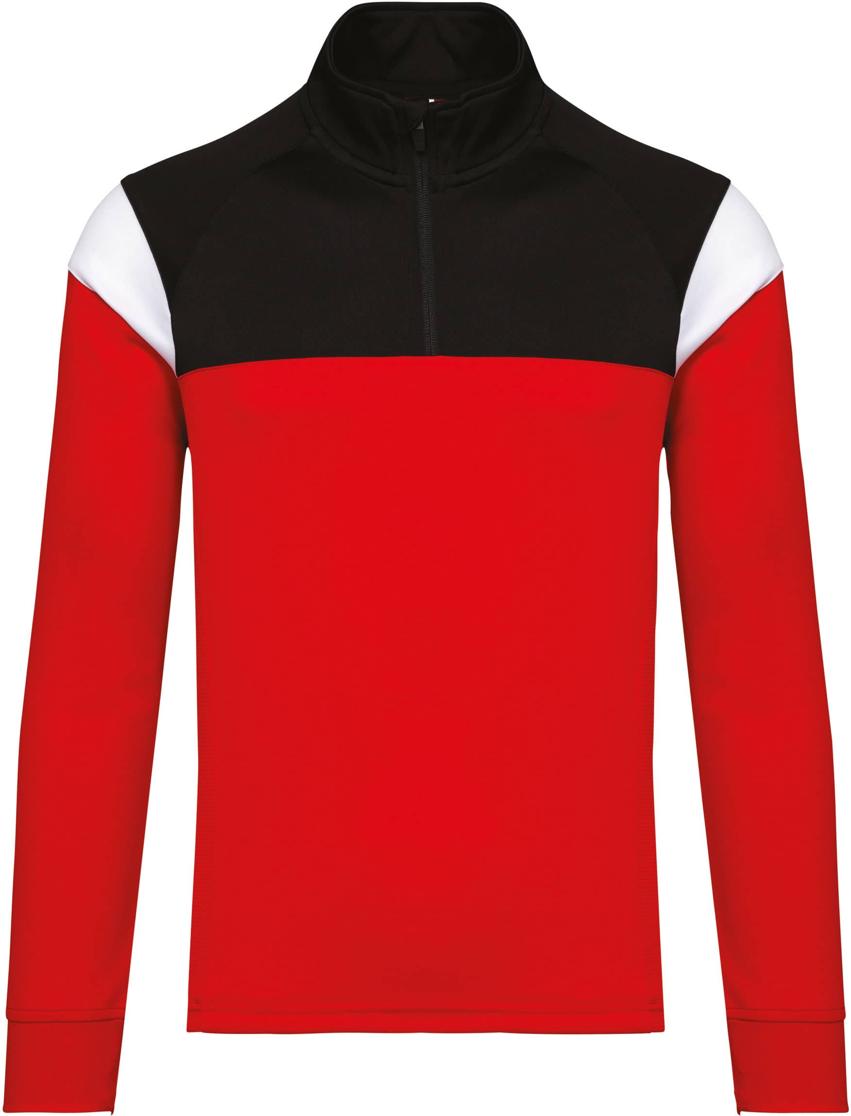 Unisex Trainings-Sweatshirt mit 1/4 Reißverschluss