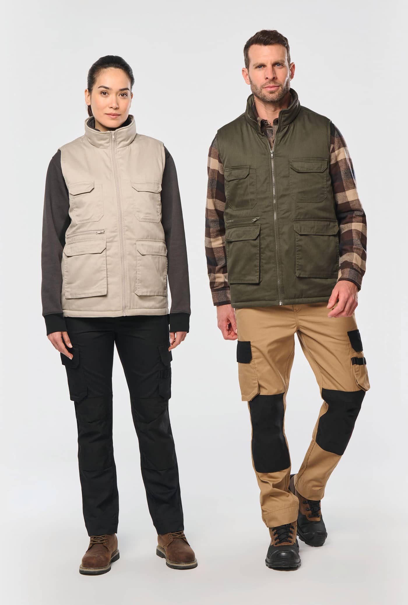 Gefütterte Unisex-Weste aus  Baumwollpolyester 607