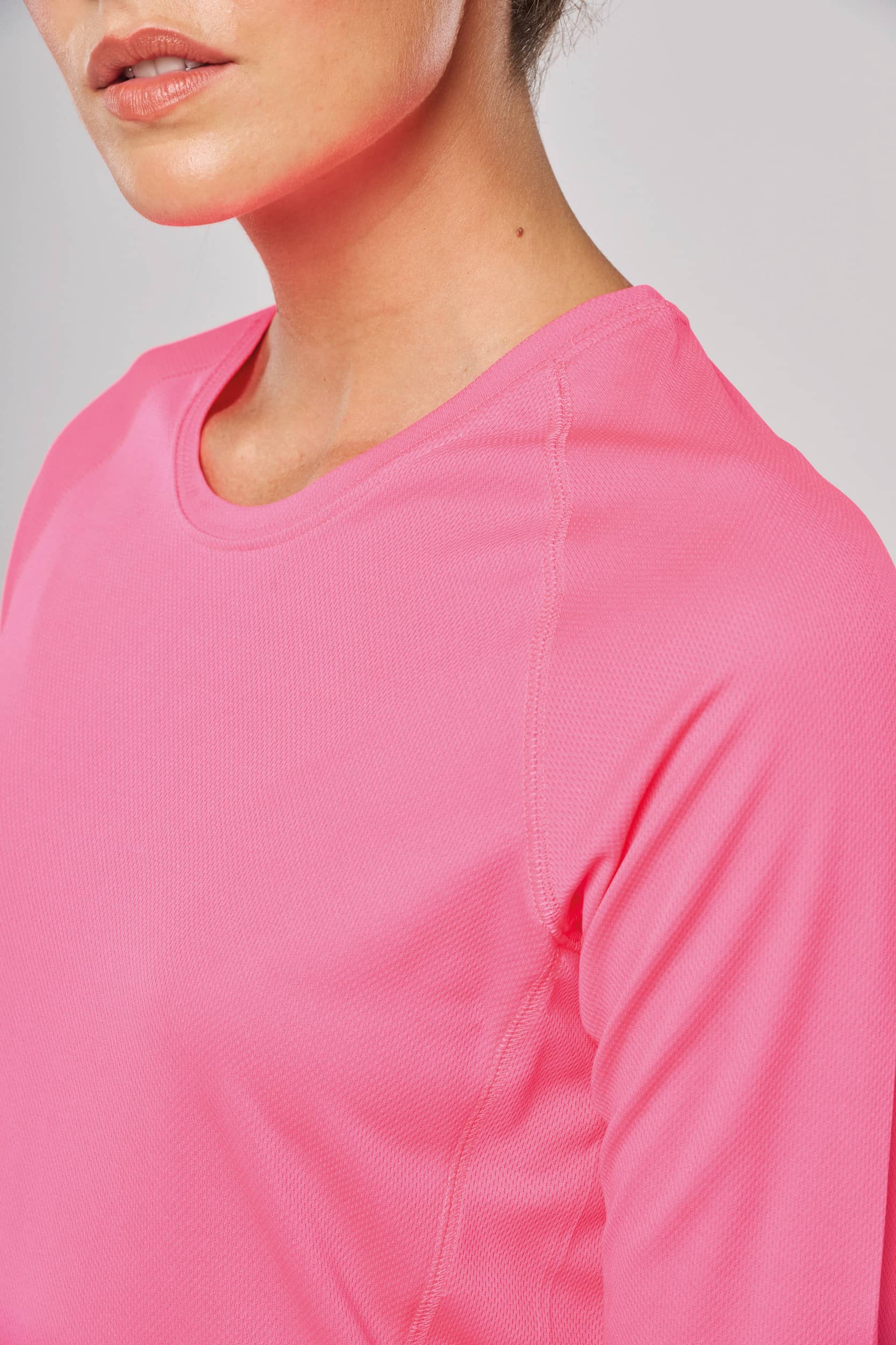 Damen Basic Sport Funktionsshirt Langarm - Fluorescent