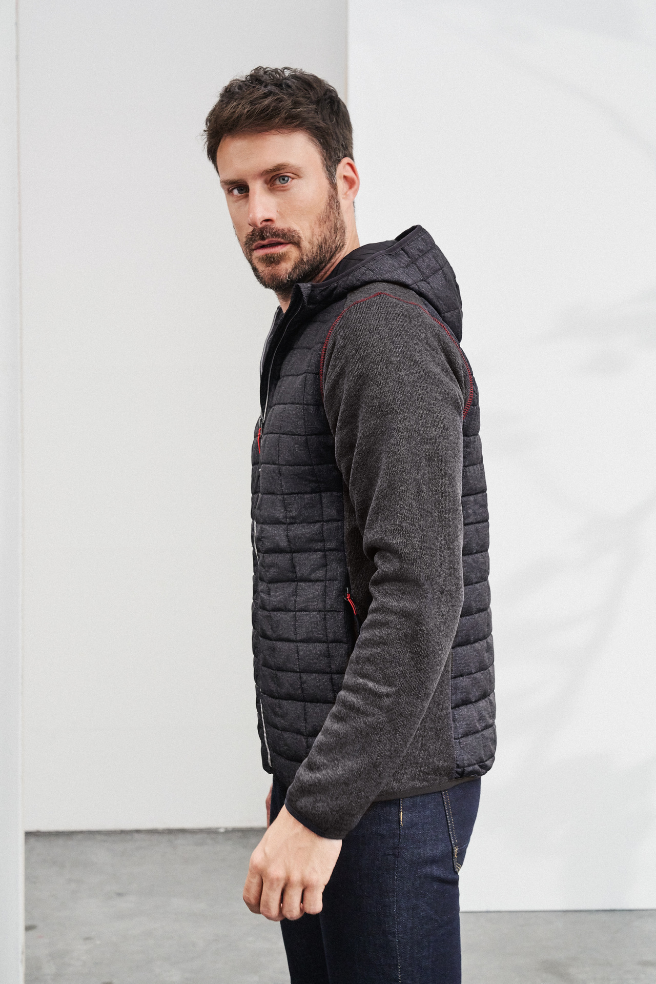 Men´s Knitted Hybrid Jacket