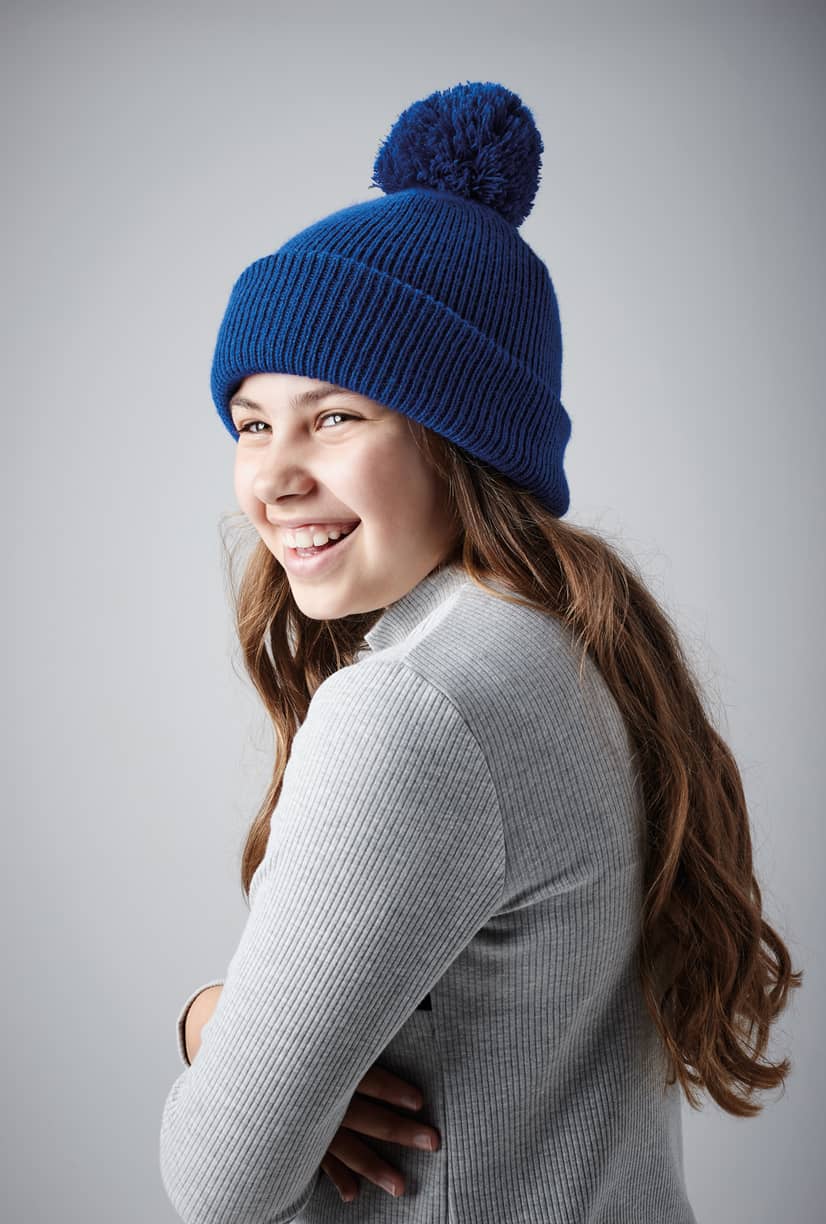 Junior Reflective Bobble Beanie