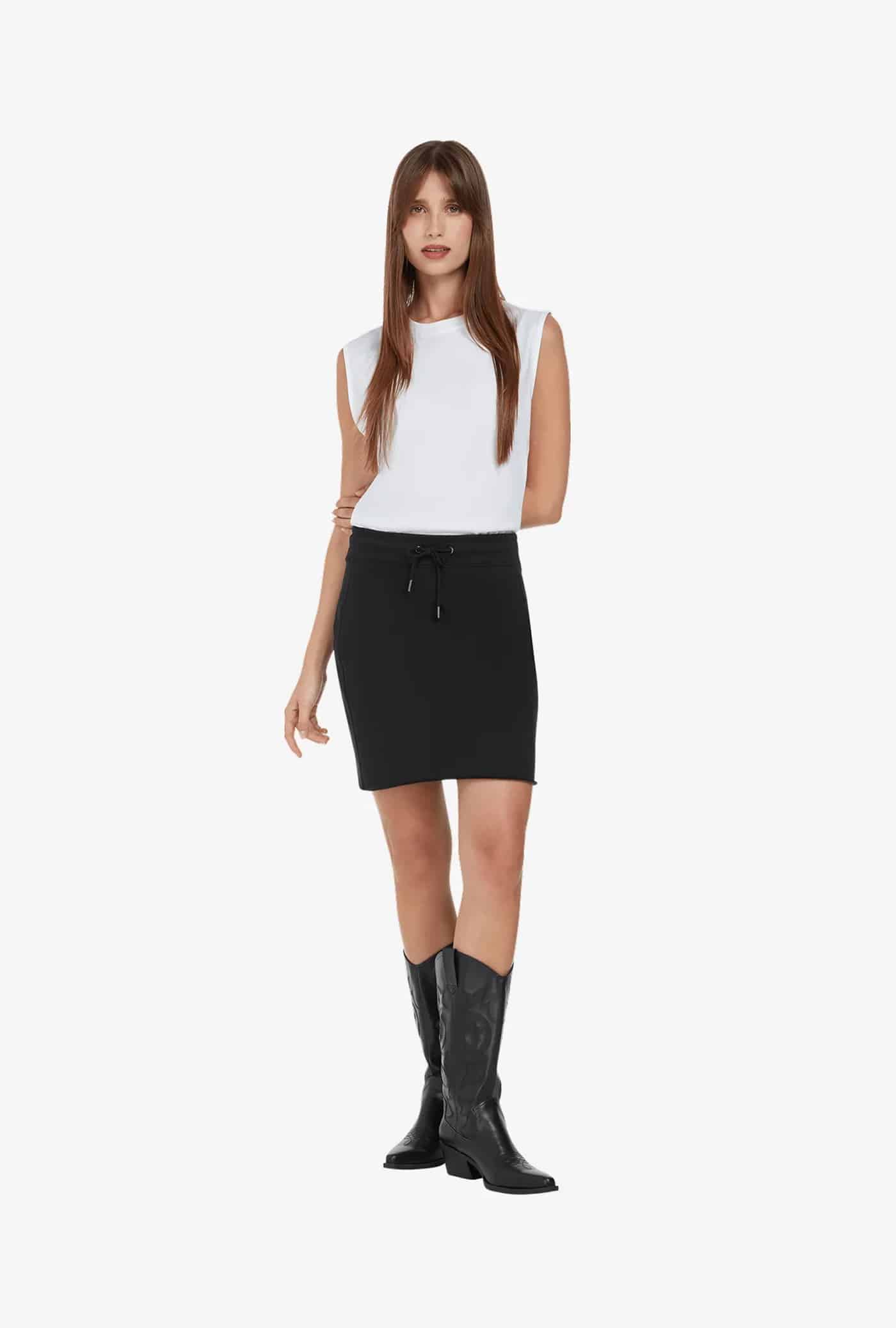 Women`s Raw Hem Sweat Skirt