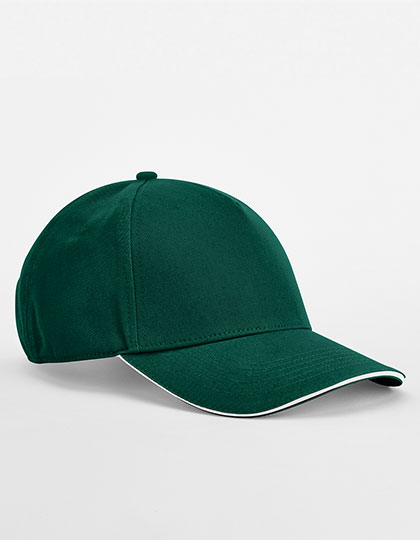 EarthAware® Classic Organic Cotton 5 Panel Cap - Sandwich Peak