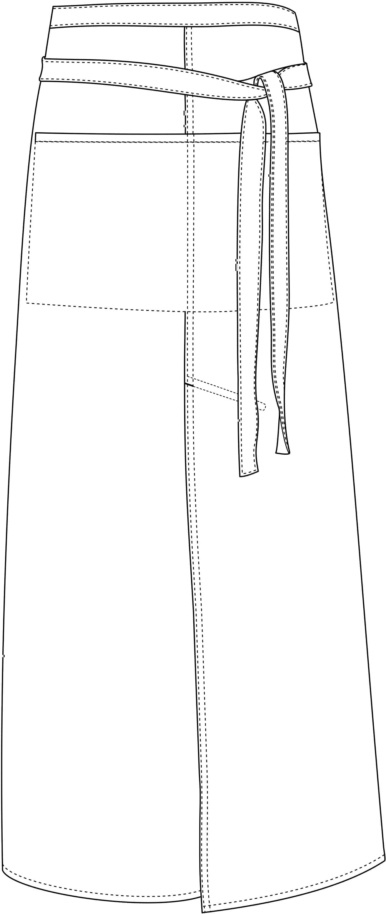 Jeans Bistro Apron With Split and Pocket