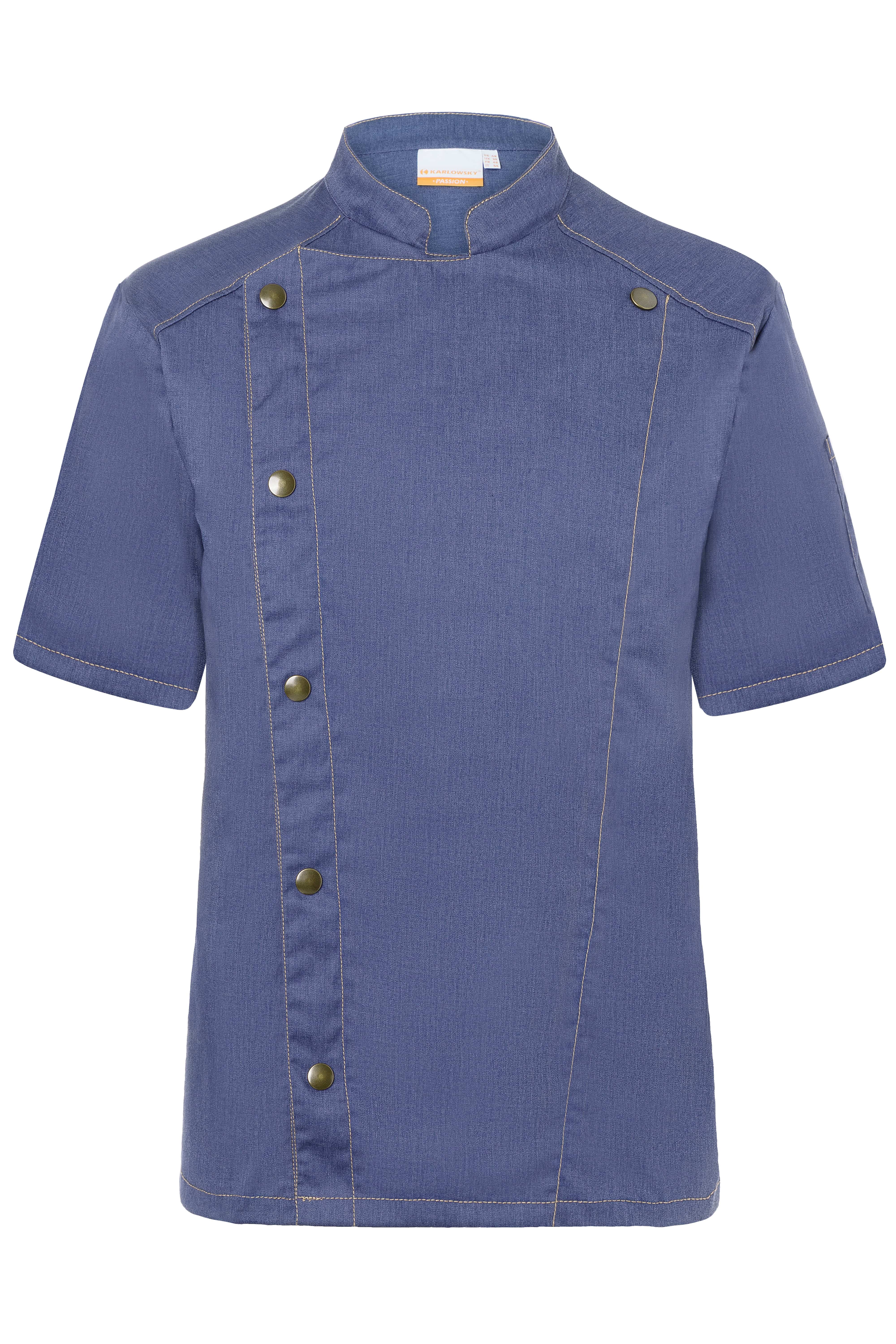Kurzarm Kochjacke Jeans-Style