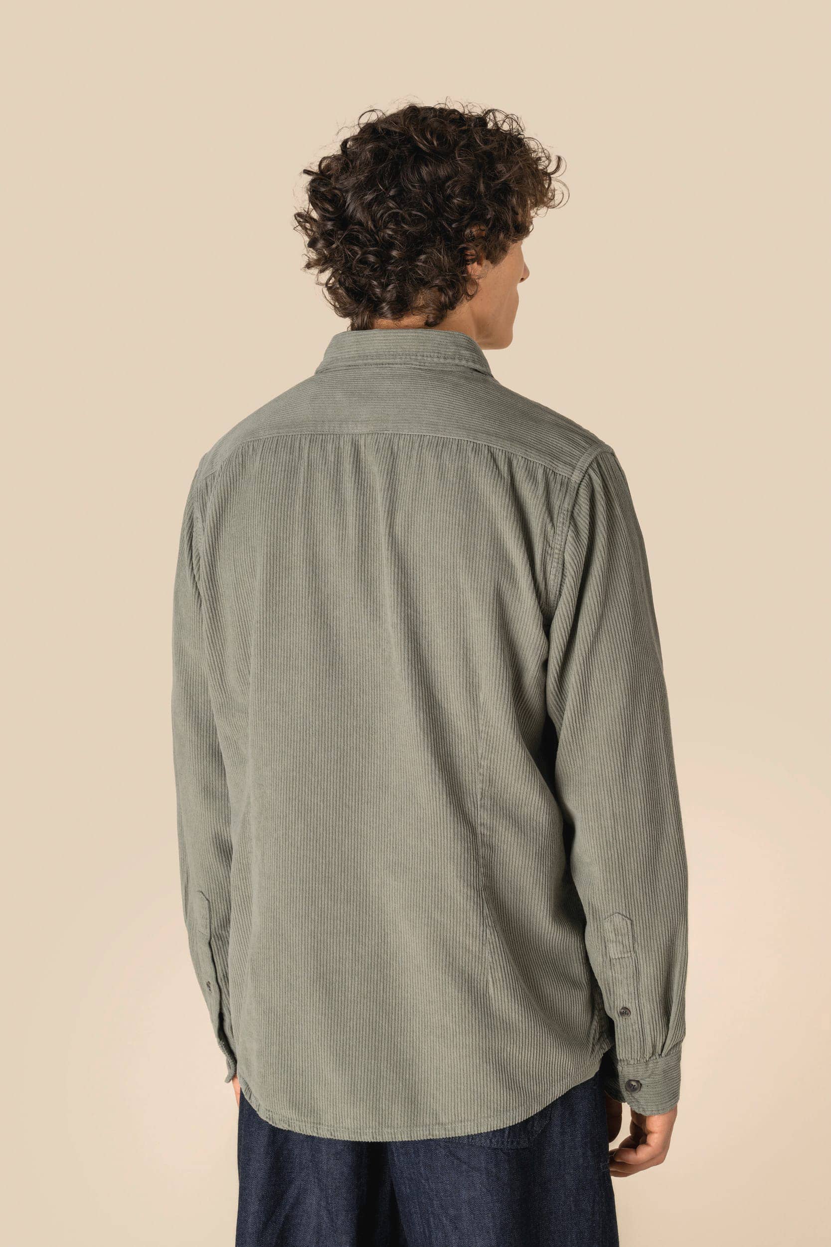 Umweltfreundliche ausgewaschene Herren-Hemdjacke aus Kord