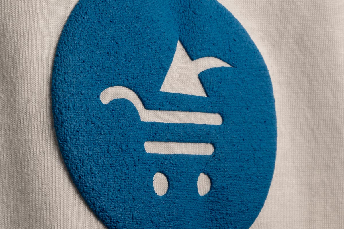 Sonderdruckfarbe nu Puff in blau