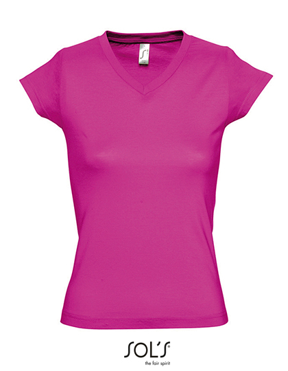 Women´s V-Neck-T-Shirt Moon