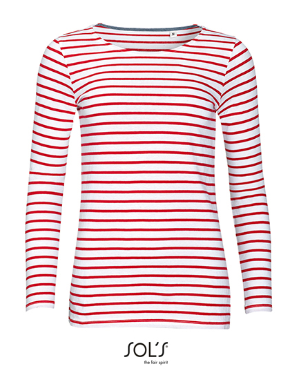 Women´s Long Sleeve Striped T-Shirt Marine