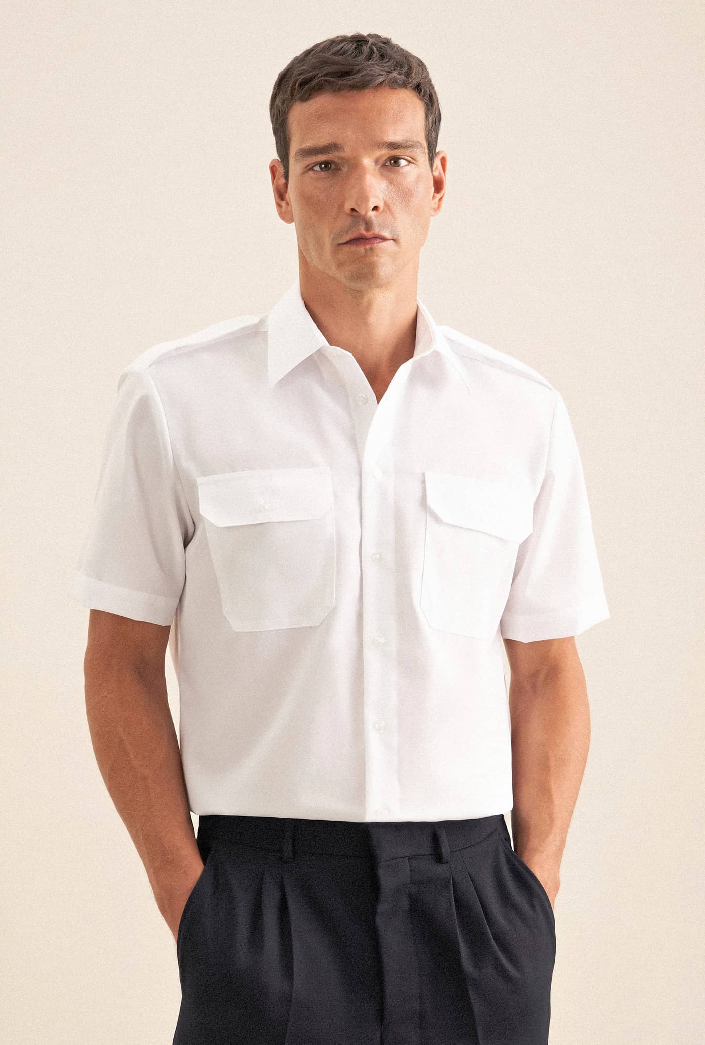 Men´s Pilot Shirt Regular Shortsleeve