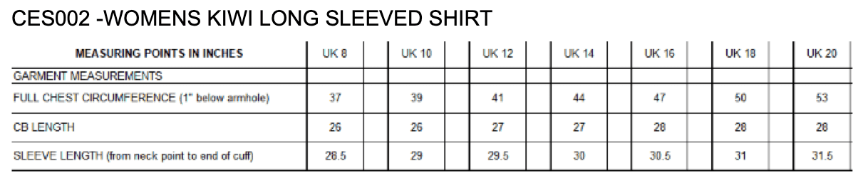 Expert Womens Kiwi Long Sleeved Shirt