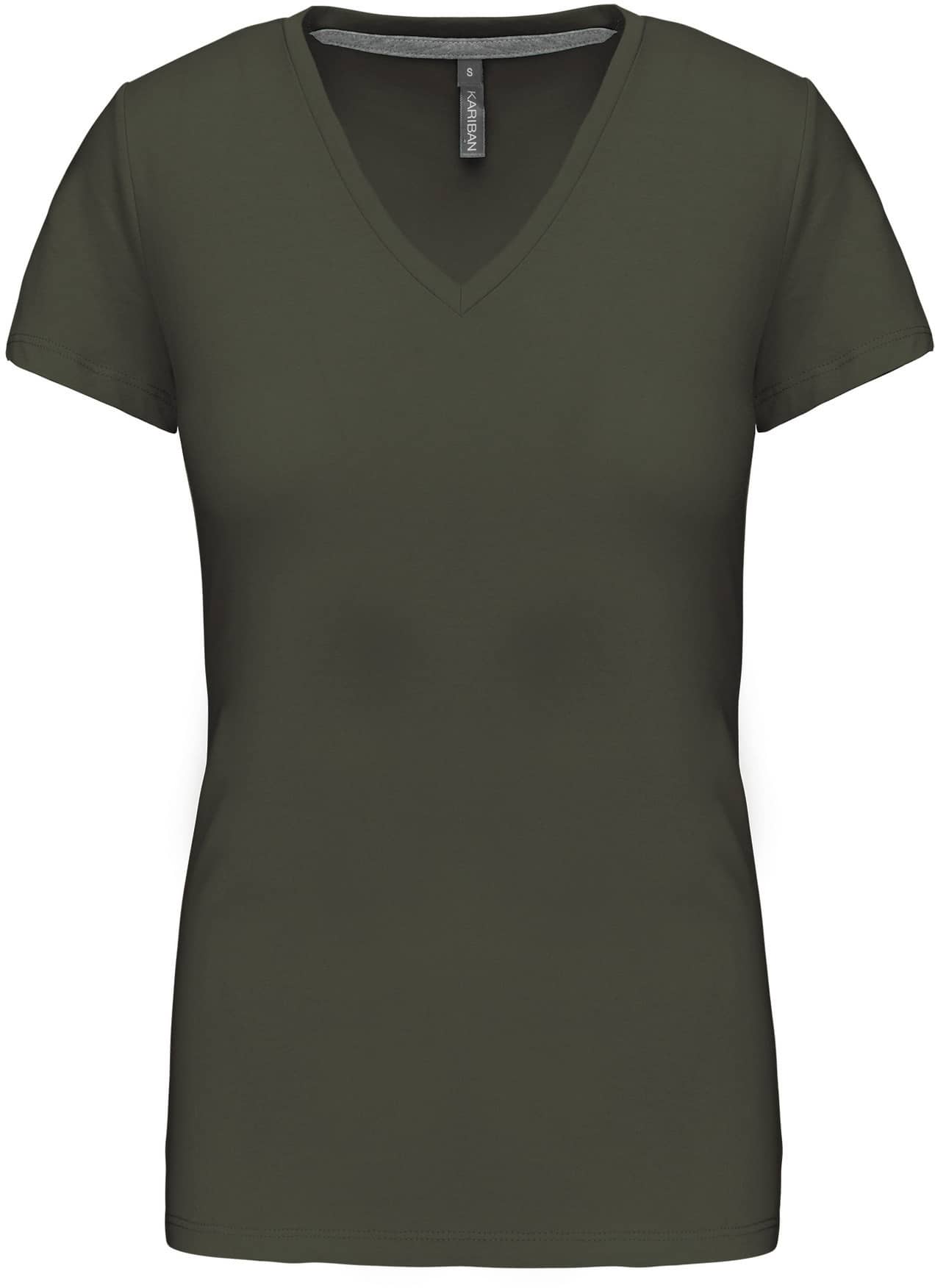 Ladies` Short-sleeved V-Neck T-Shirt