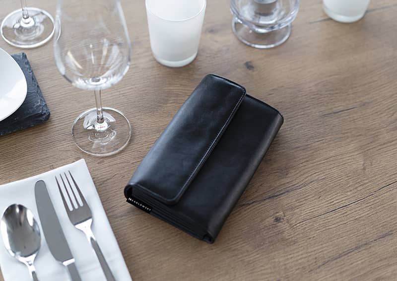 Kellnerbörse mit Druckknopf