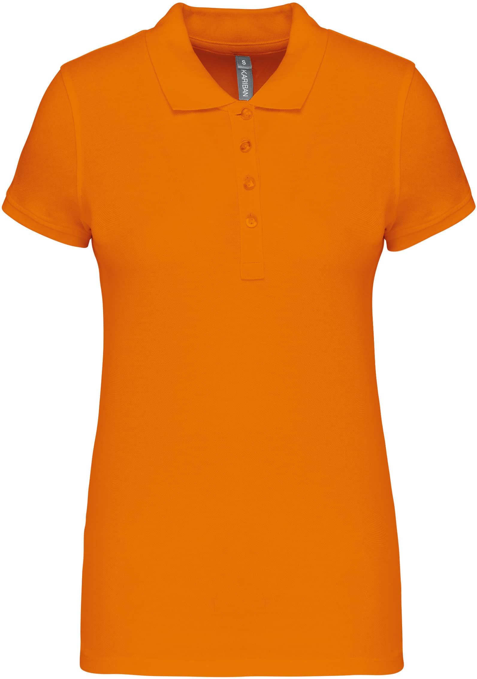 Damen Kurzarm-Poloshirt. Baumwollpiqué.