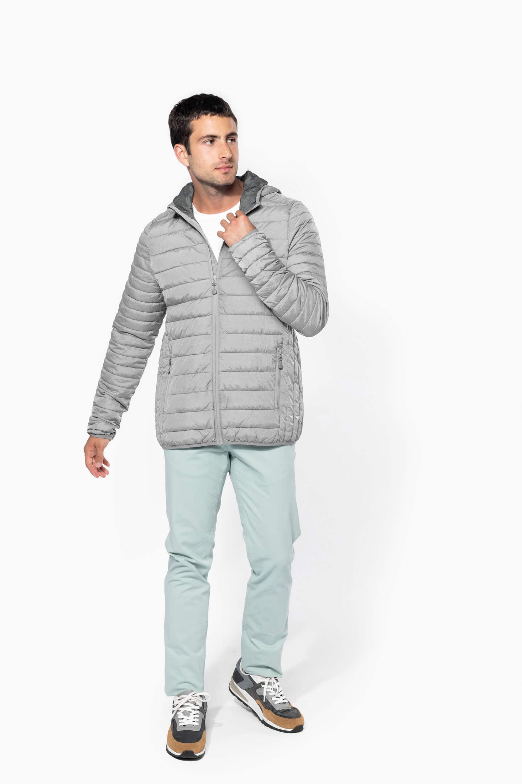 Leichte Herren-Steppjacke mit Kapuze
