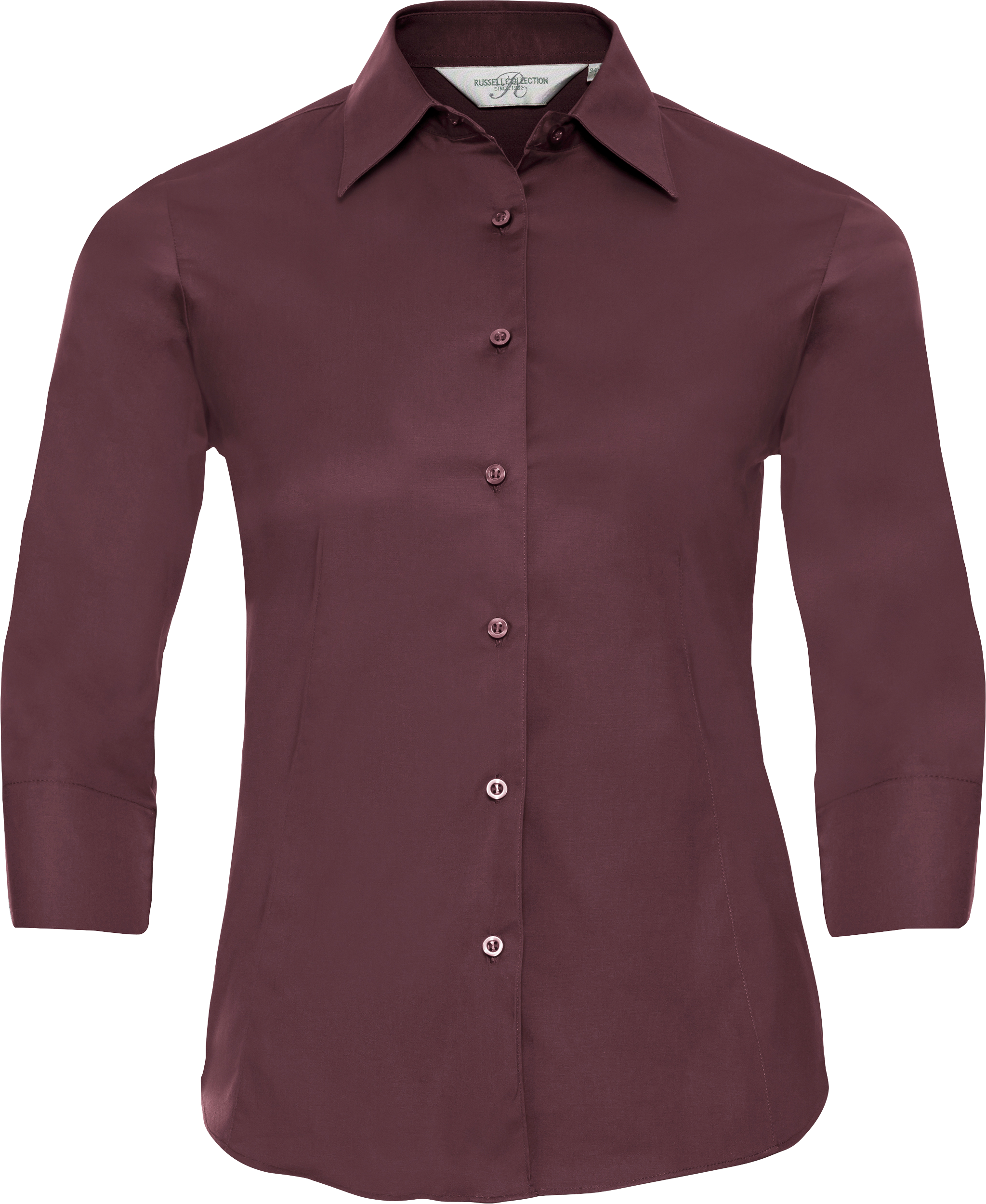 Ladies' Long Sleeve Classic Pure Cotton Poplin Shirt