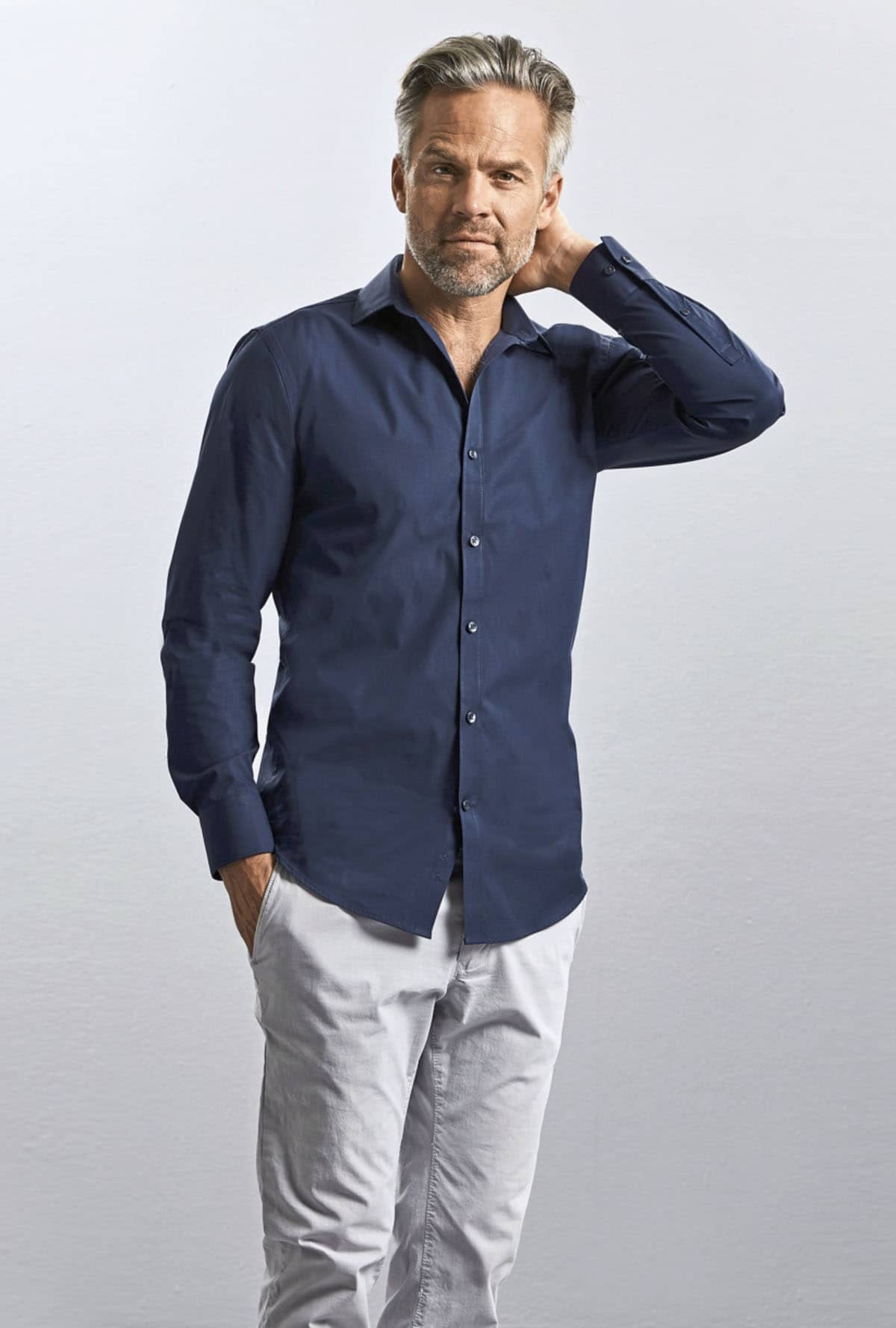 Men's Long Sleeve Fitted Ultimate Stretch Shirt