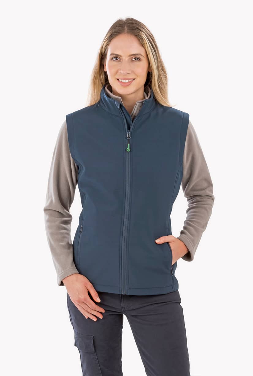 Women´s Recycled 2-Layer Printable Softshell Bodywarmer