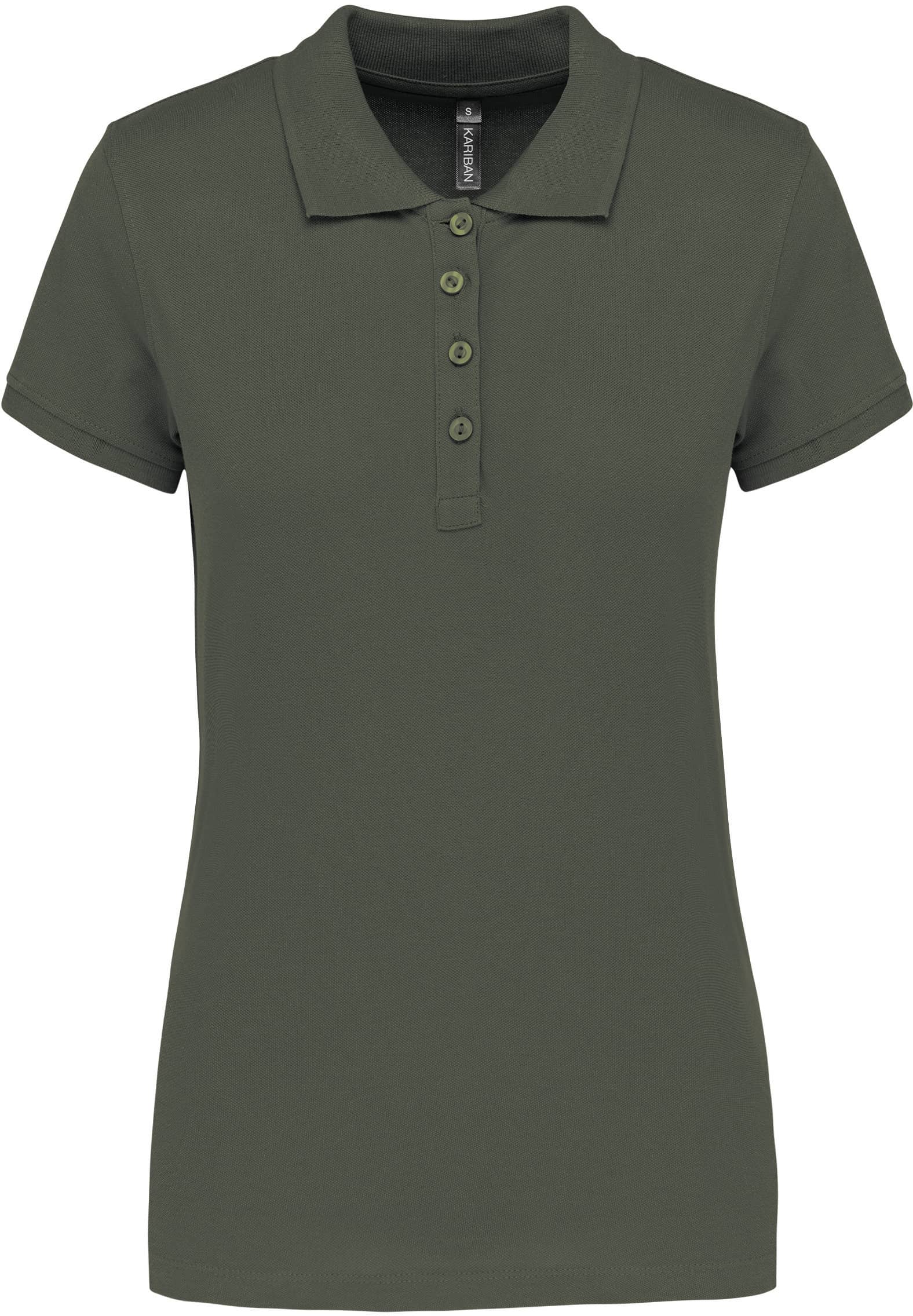 Damen Kurzarm-Poloshirt. Baumwollpiqué.